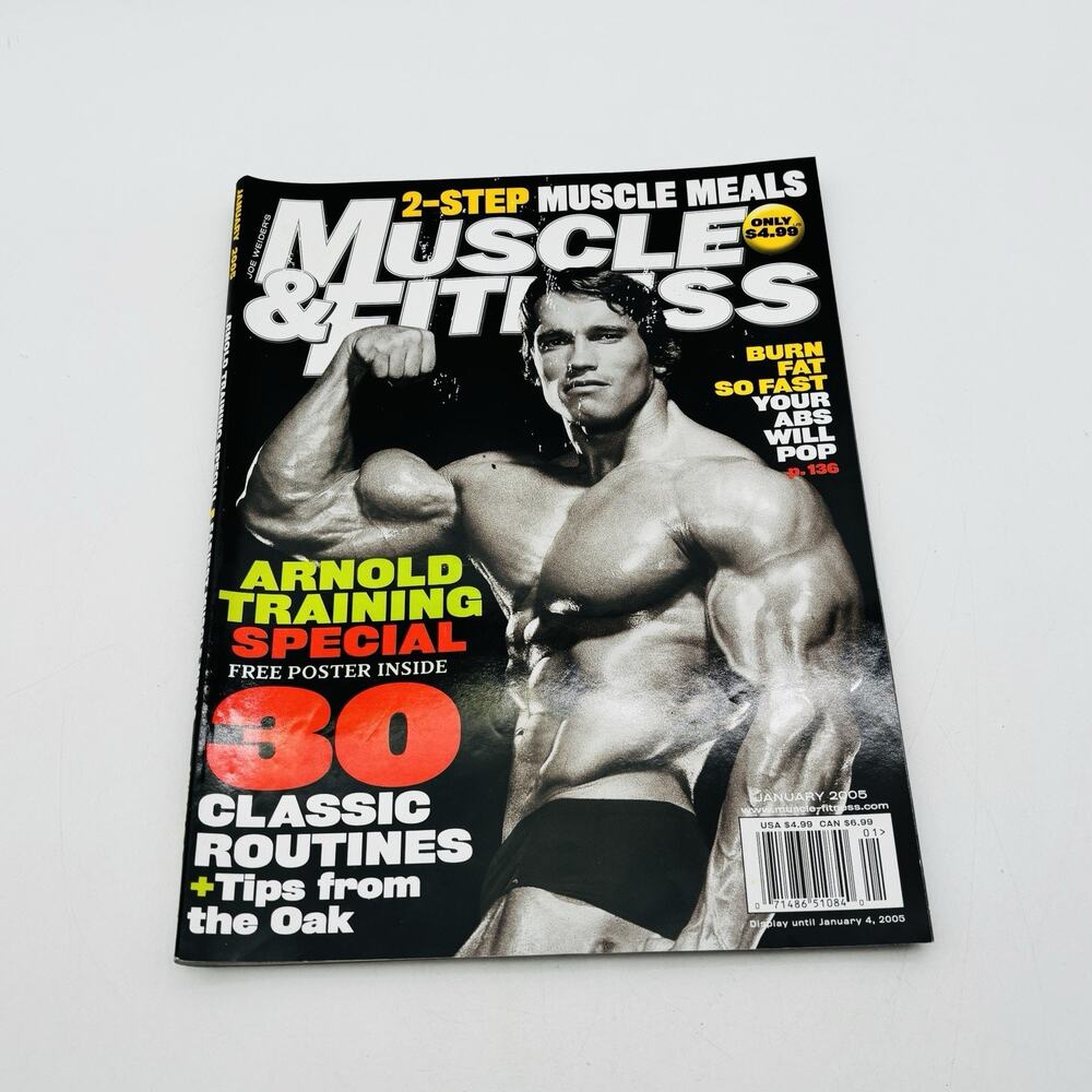 Muscle & Fitness Magazine January 2005 Free Arnold Poster Inside